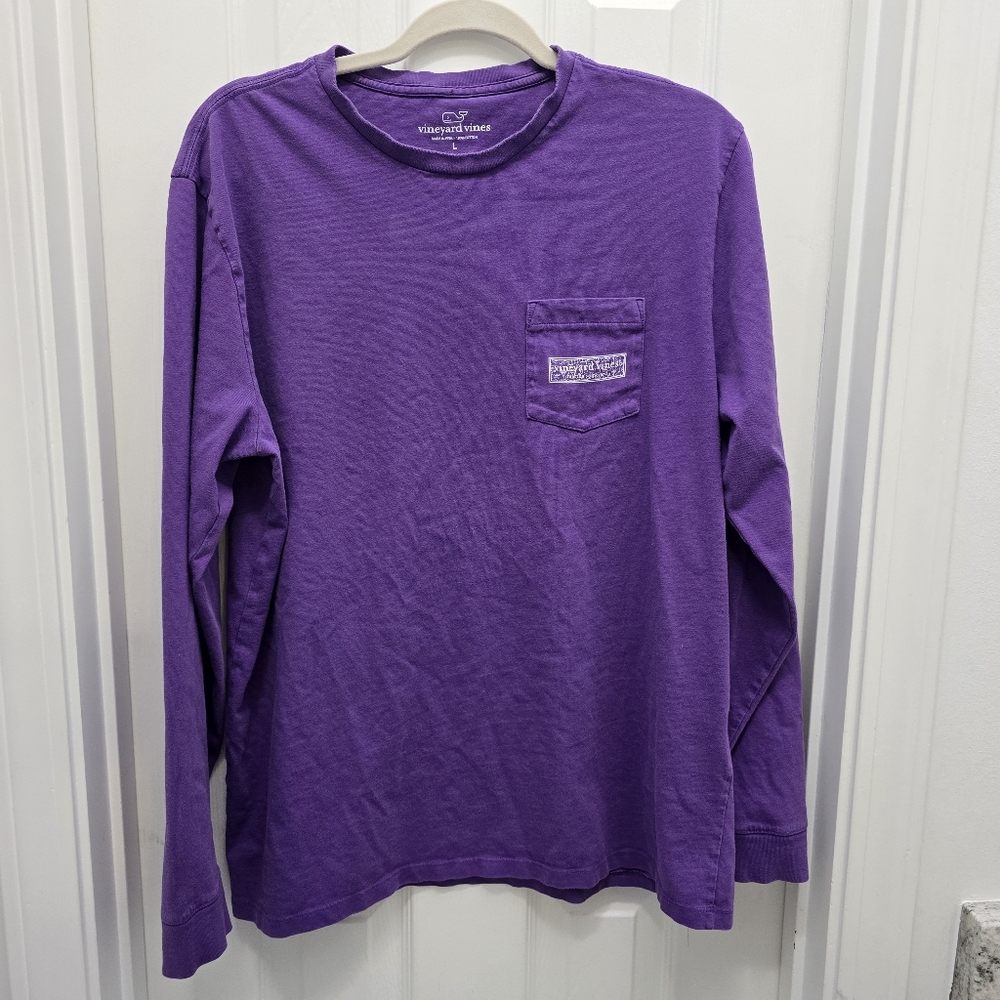 Women's Vineyard vines purple t-shirt Sz L, pre-owned in good condition